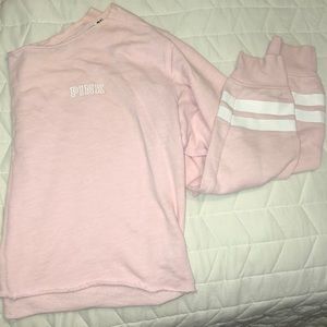 Cropped sweater from pink
